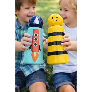 2x Lund London - Skittle Bottle Mini Rocket and Bumble Bee 10 oz EUC